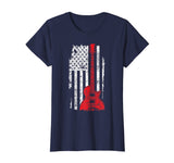 USA Flag Guitar T-Shirt America Guitarist Music