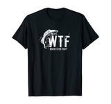 WTF Where's The Fish Men's Funny Fishing T-Shirt