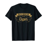 Funny Bourbon Cigar Lover Smoking Gift T-Shirt Men Grandpa
