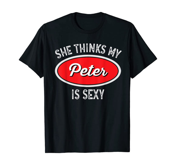 Mens Funny Truck Driver T-Shirt - She Thinks My Peter is Sexy