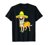 Funny Mexican Chihuahua Taco Cinco de Mayo Fiesta Dog Tshirt