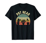 Pot Head Shirt Funny Gardener Plant Lover Gardening T-Shirt