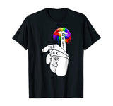 Funny LGBT Shirt-Rainbow Color Pride Lips T-Shirt