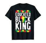 Educated Black King T-Shirt African Pride History Month Gift T-Shirt