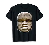 Olmec Statue Shirt - Hidden History Clothing - Good Colors !
