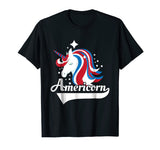 Americorn American Flag Unicorn Patriotic America T Shirt