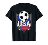 USA Soccer Ball T-Shirt | American Flag Football Tee