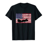 Patriotic CH-47 Chinook Helicopter American flag t-shirt