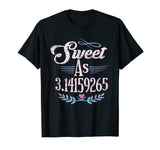 Pi Day Shirt Sweet As Pi Math Gift Kids Womens Mens Grunge