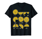 Pizza Salami Cheese Quick Math Fractions Math Teacher T-Shirt