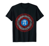 pi superhero shield maths geek pi day math teacher christmas T-Shirt
