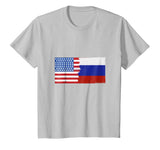 Russian American Half Russia Half America Flag Shirt