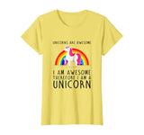 Womens Unicorns are Awesome Funny T-Shirt I'm a Unicorn Rainbow Tee