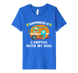 Camping with my Dog Camper Fishing Hunting Campfire Premium T-Shirt