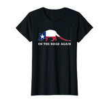 Funny Armadillo Shirt On the Road Again Texas Flag Gift