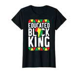 Educated Black King T-Shirt African Pride History Month Gift T-Shirt