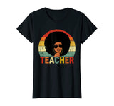Womens Retro African Teacher Black History Month Women Teacher T-Shirt