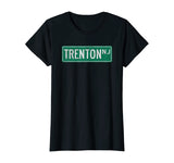 Retro Style Trenton NJ Street Sign T-Shirt