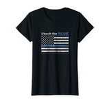 Thin Blue Line Shirt I Back the BLUE American Flag Law