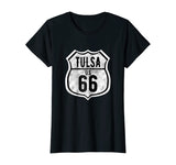 Tulsa Oklahoma Historic Route 66 Distressed Graphic T Shirt