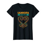 Sankofa African Heart Symbol for Black History Month T-Shirt