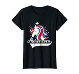 Americorn American Flag Unicorn Patriotic America T Shirt