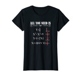 All You Need is Love Math Equation Algebra Calculus Shirt