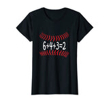 Funny Baseball 6432 Double Play T-Shirt I Gift 6+4+3=2 Math