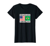 BRAZIL AMERICA Flags special T Shirt for Brazilian Americans