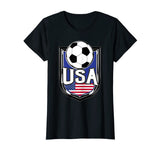 USA Soccer Ball T-Shirt | American Flag Football Tee