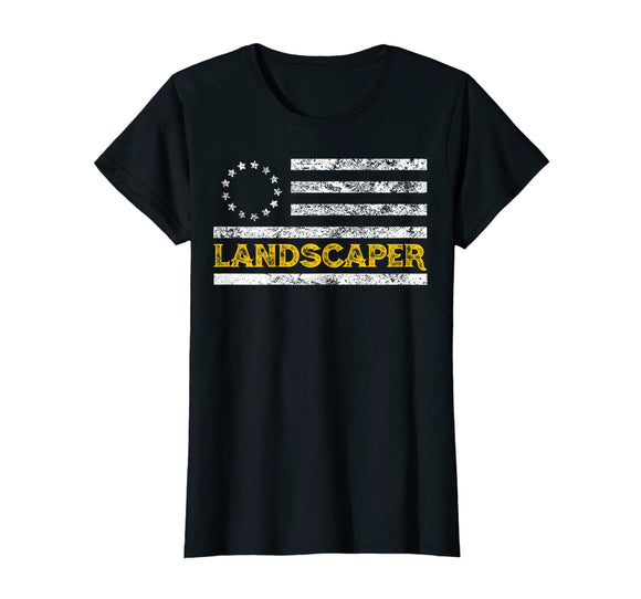 Vintage America Betsy Ross Flag Landscaper Cool Gift T-Shirt