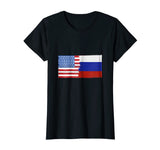 Russian American Half Russia Half America Flag Shirt