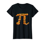 Pumpkin Pi Emojis Math Nerd Funny Halloween Teacher T-shirt
