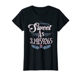 Pi Day Shirt Sweet As Pi Math Gift Kids Womens Mens Grunge