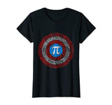 pi superhero shield maths geek pi day math teacher christmas T-Shirt