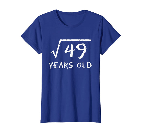 Square Root of 49 7th Birthday 7 Years Old Math T-Shirt T-Shirt