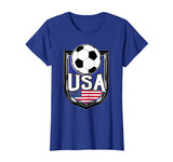 USA Soccer Ball T-Shirt | American Flag Football Tee