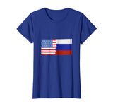 Russian American Half Russia Half America Flag Shirt