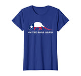 Funny Armadillo Shirt On the Road Again Texas Flag Gift
