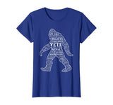 Bigfoot Yeti Sasquatch Funny Word Cloud Gift T-Shirt