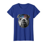 American Bulldog America Flag T shirt