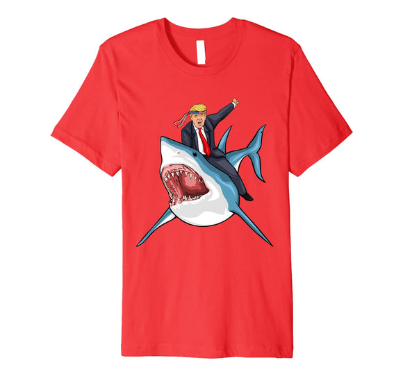 Donald Trump Shark Shirt 4th of July USA America Gift