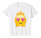 Emoticon Queen Emoji Funny Princess Crown Heart Eyes T-Shirt T-Shirt