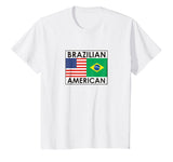 BRAZIL AMERICA Flags special T Shirt for Brazilian Americans