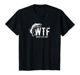 WTF Where's The Fish Men's Funny Fishing T-Shirt