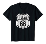 Tulsa Oklahoma Historic Route 66 Distressed Graphic T Shirt