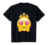 Emoticon Queen Emoji Funny Princess Crown Heart Eyes T-Shirt T-Shirt