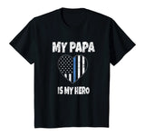 My Papa Is My Hero T-Shirt Police Grandson Granddaughter