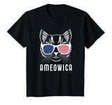 Ameowica America Pun USA American Flag Cat Shirt