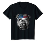 American Bulldog America Flag T shirt